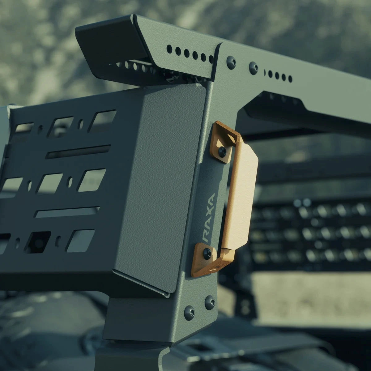 Handle on the RAXA bed Rack