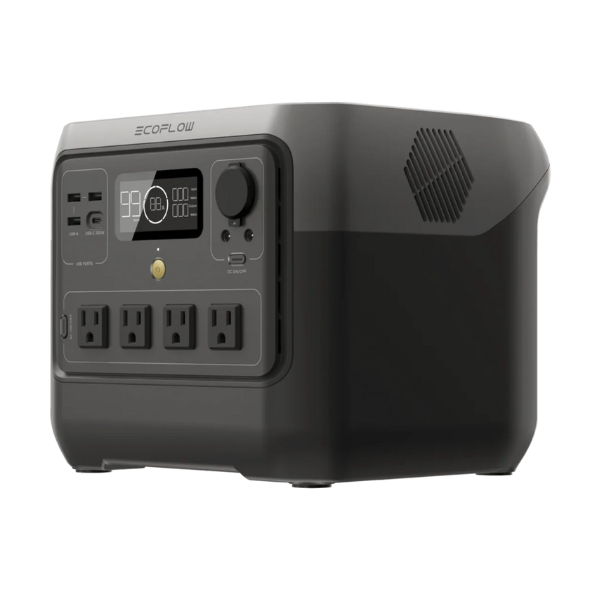 Side view of the battery pack for camping