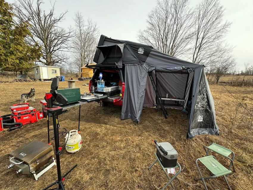 Annexe Tente de Toit avec setup de Camping