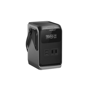 Side view of the power bank for backpacking and roof top tent usb lights