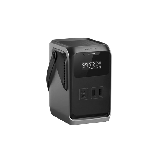 Side view of the power bank for backpacking and roof top tent usb lights