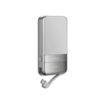 Silver color of the battery power bank for phone