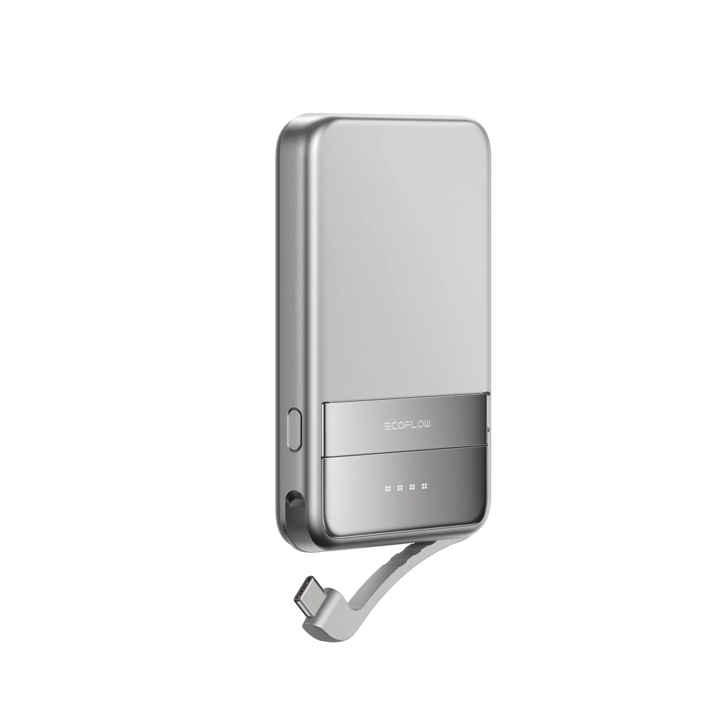 Silver color of the battery power bank for phone