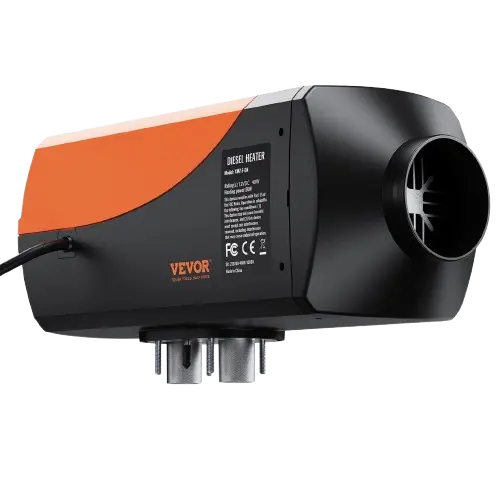 Front view with warm air outlet of the 2KW Air heater