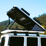 James Baroud Nova L with sides and door open for a large view of the roof top tent