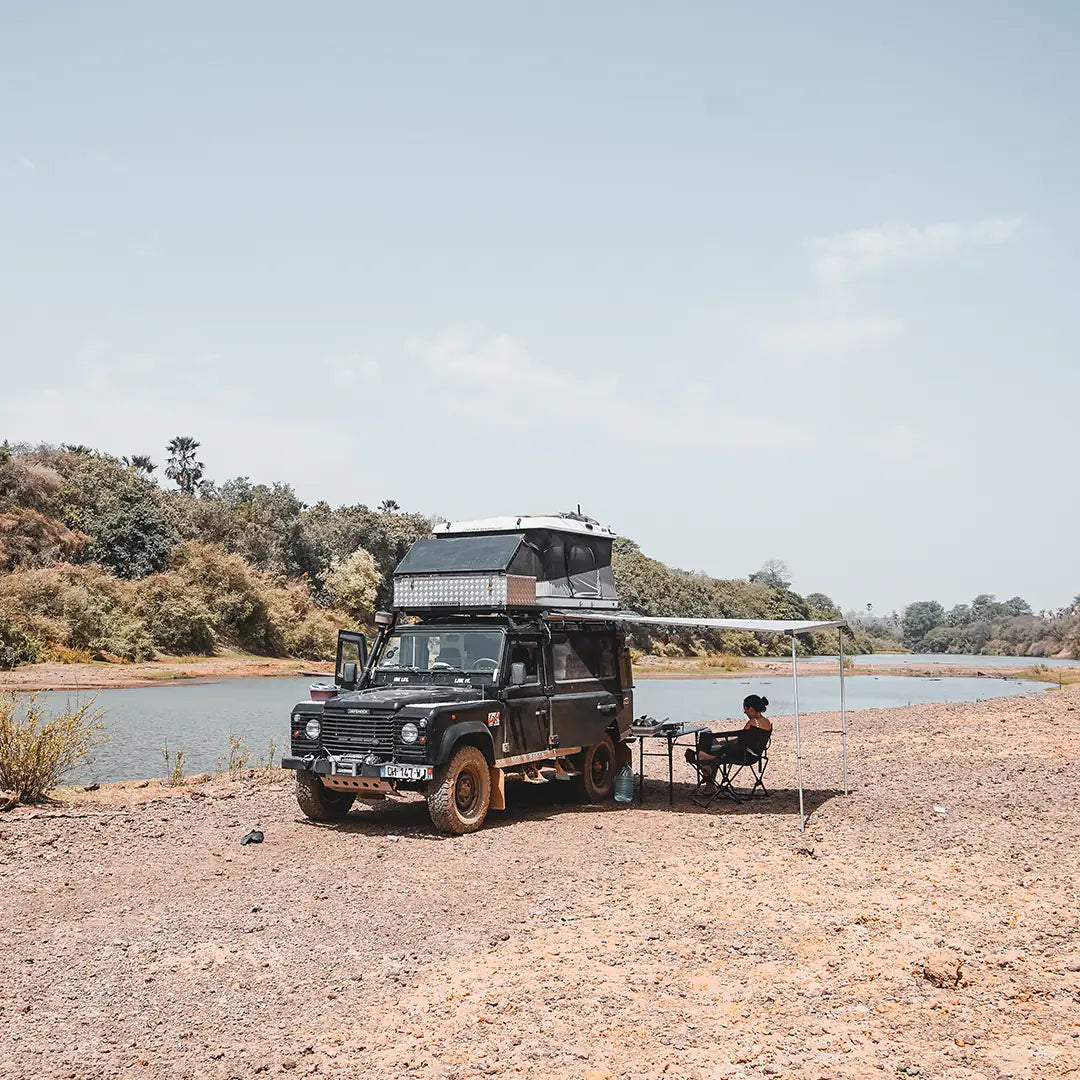 Large view on the side of a river