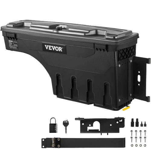 Coffre de rangement pour camion attaches mais inversé