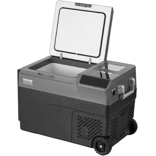 Cooler Box with wheels opened