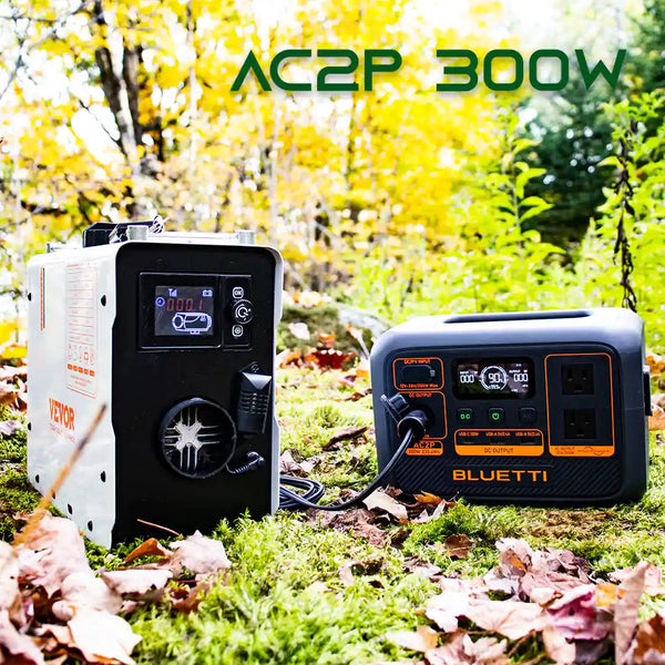 Diesel Heater without electricity, ultra light kit with solar panel and power station