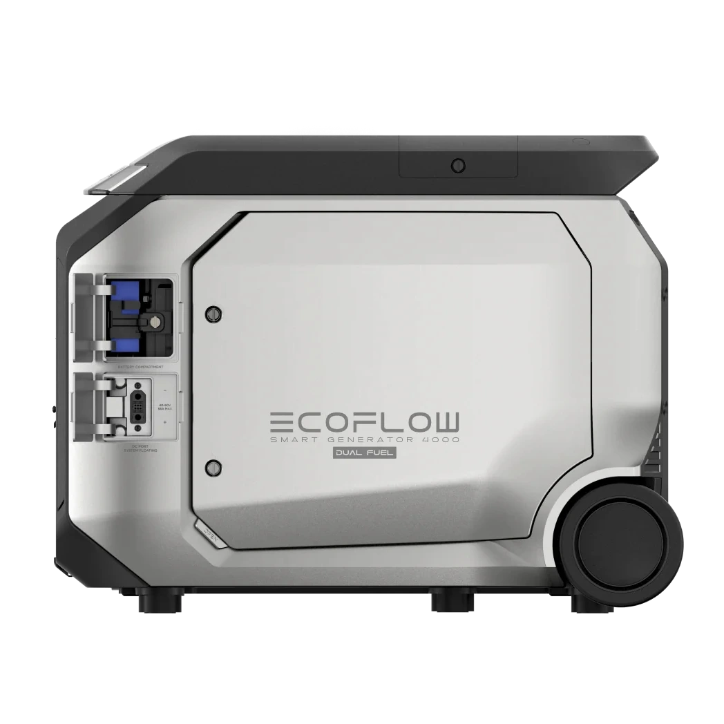 Side view with inlet and outlets