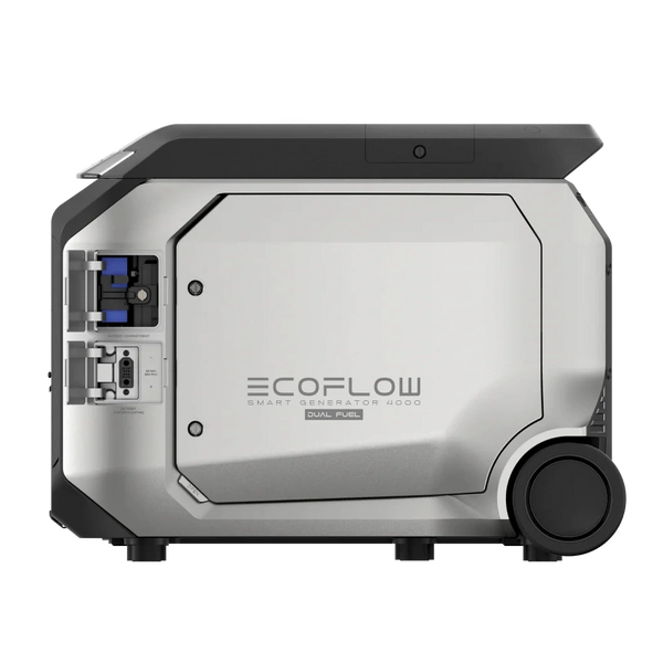 Side view with inlet and outlets