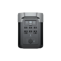 Vue arrière de la station électrique ecoflow delta 2 portable avec prises d'amérique du nord