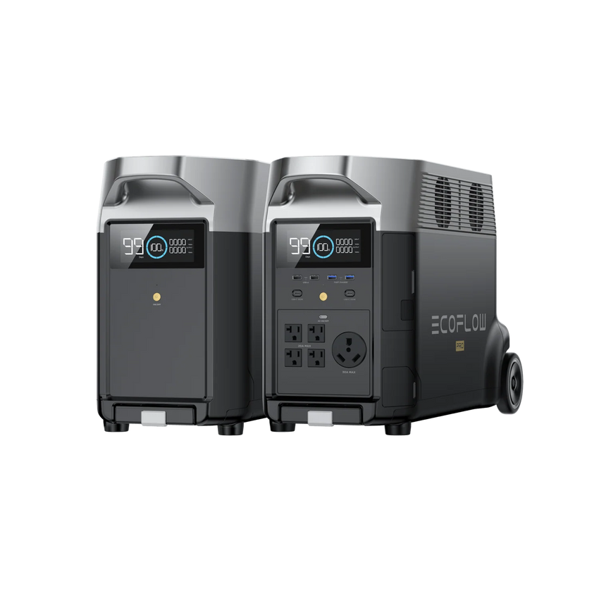 View of the portable power generator with battery expansion