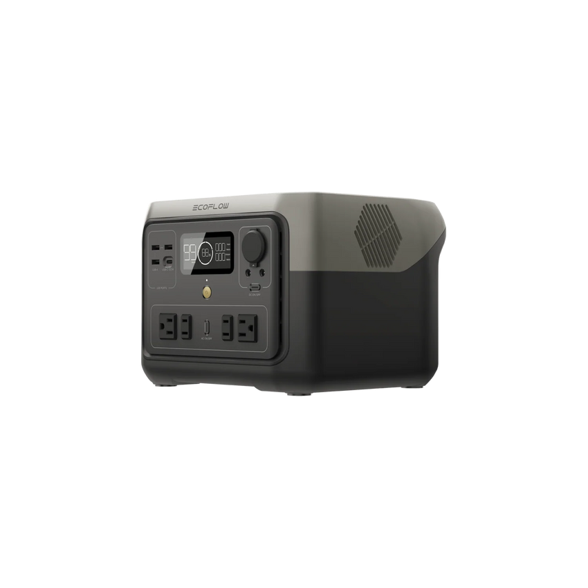 Side view of the power bank with ac outlet