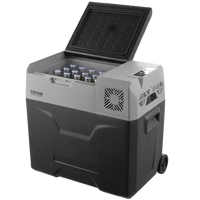 Electric Ice Chest for Car opened and front view