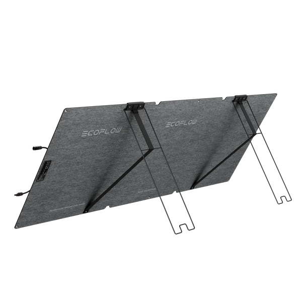 Rear view of the foldable solar panel
