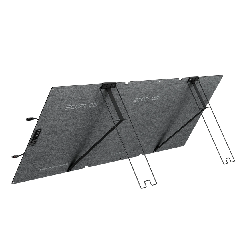 Rear view of the foldable solar panel