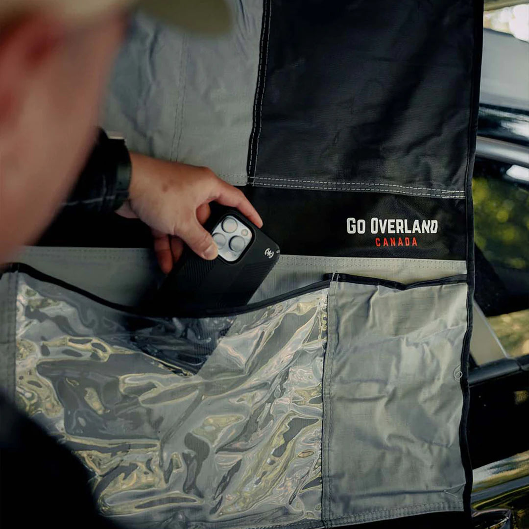 organizer under the self standing awning