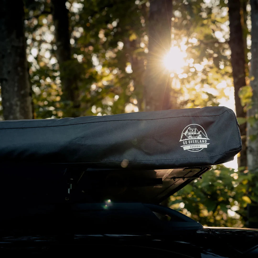 Detailed view of Go Overland Canada awning