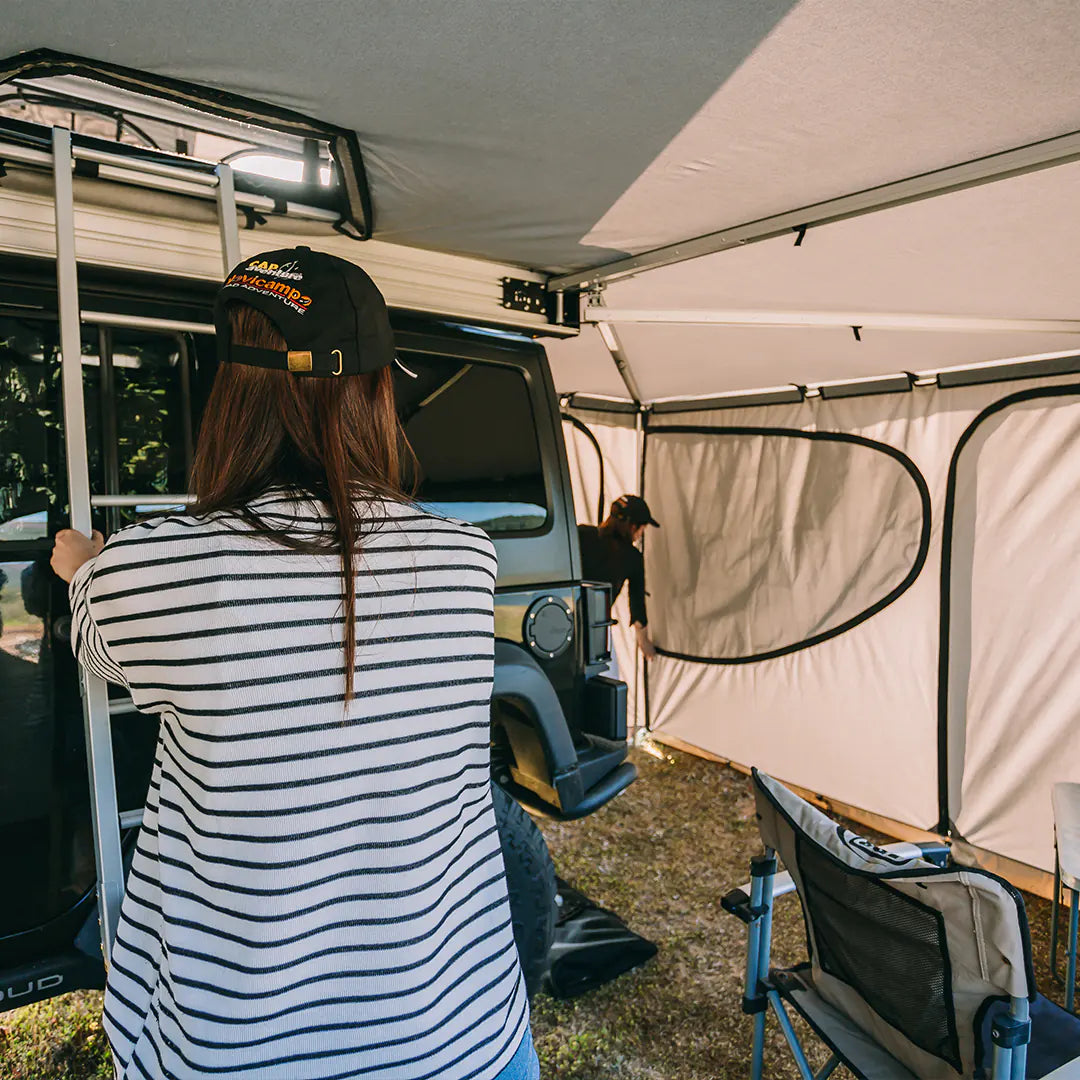 Ladder with tunnel access