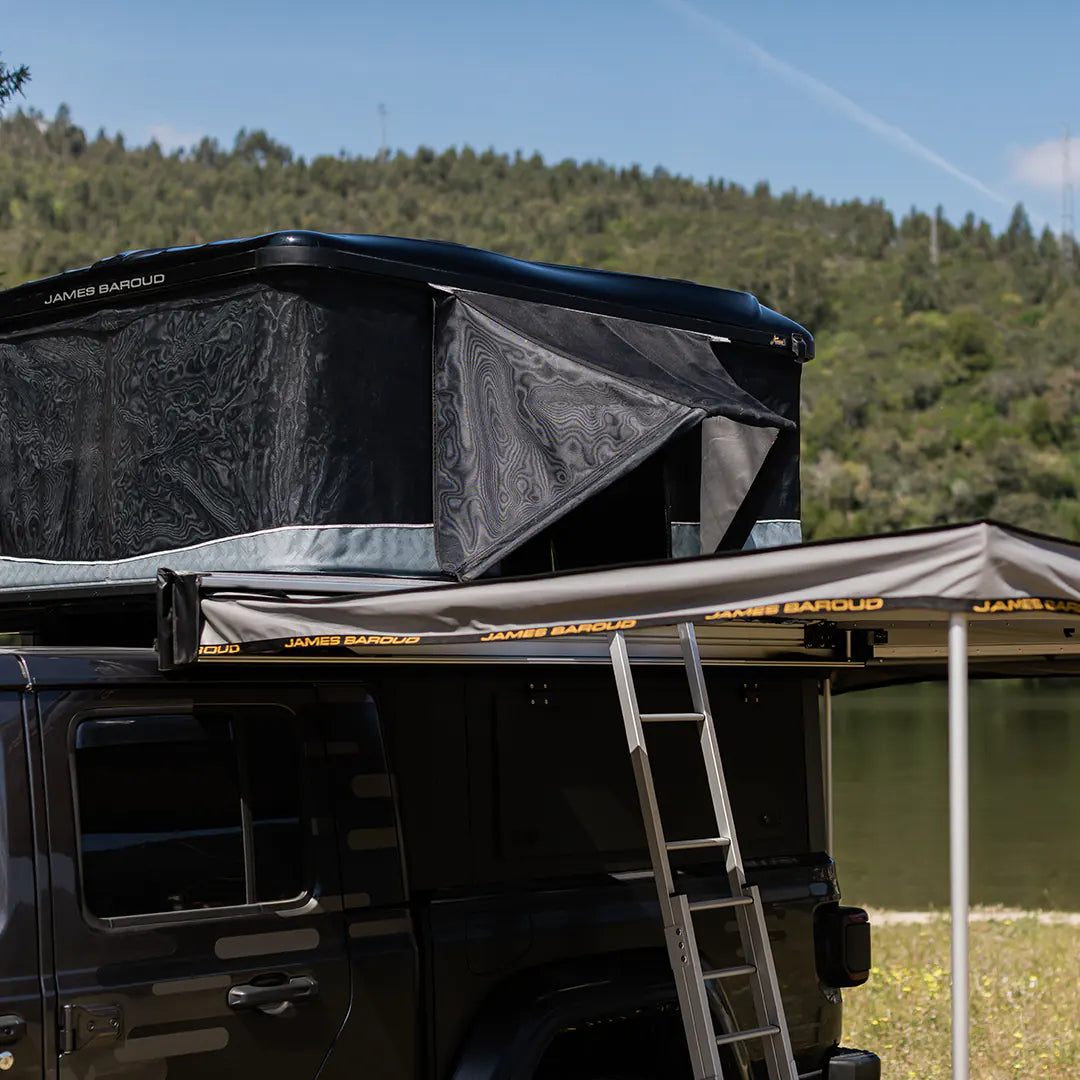 Large view with camping awning