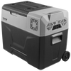 glacière électrique de camping avec roulettes latérales pour déplacement facile