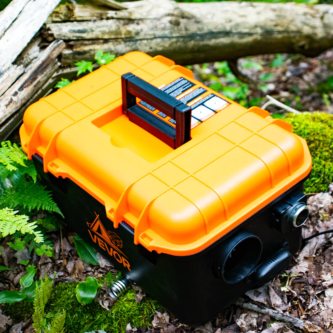 Close view of the heater for camping