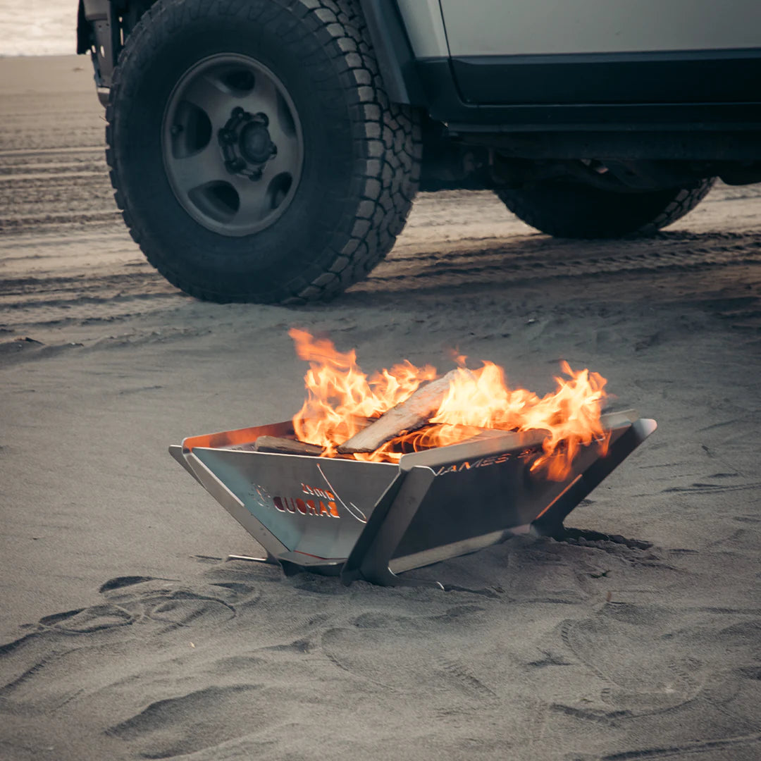 Camping wood burning barbecue
