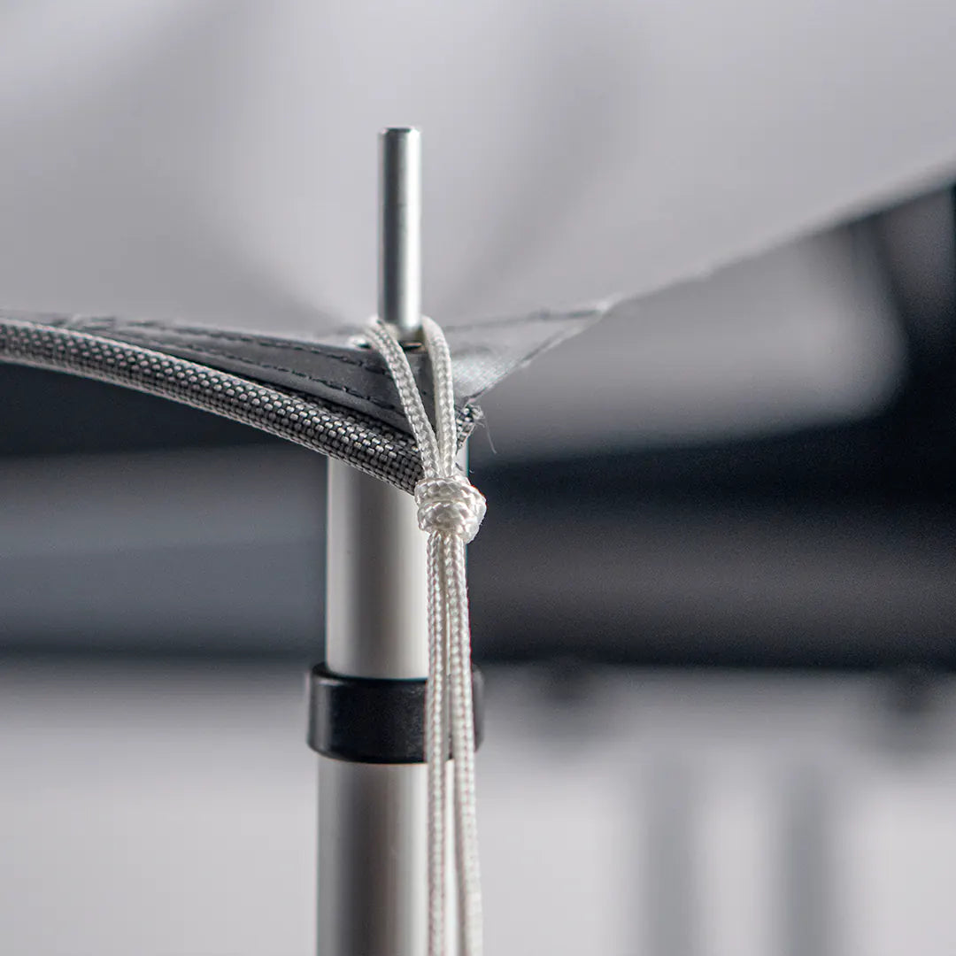 Detailed view of the mounting system