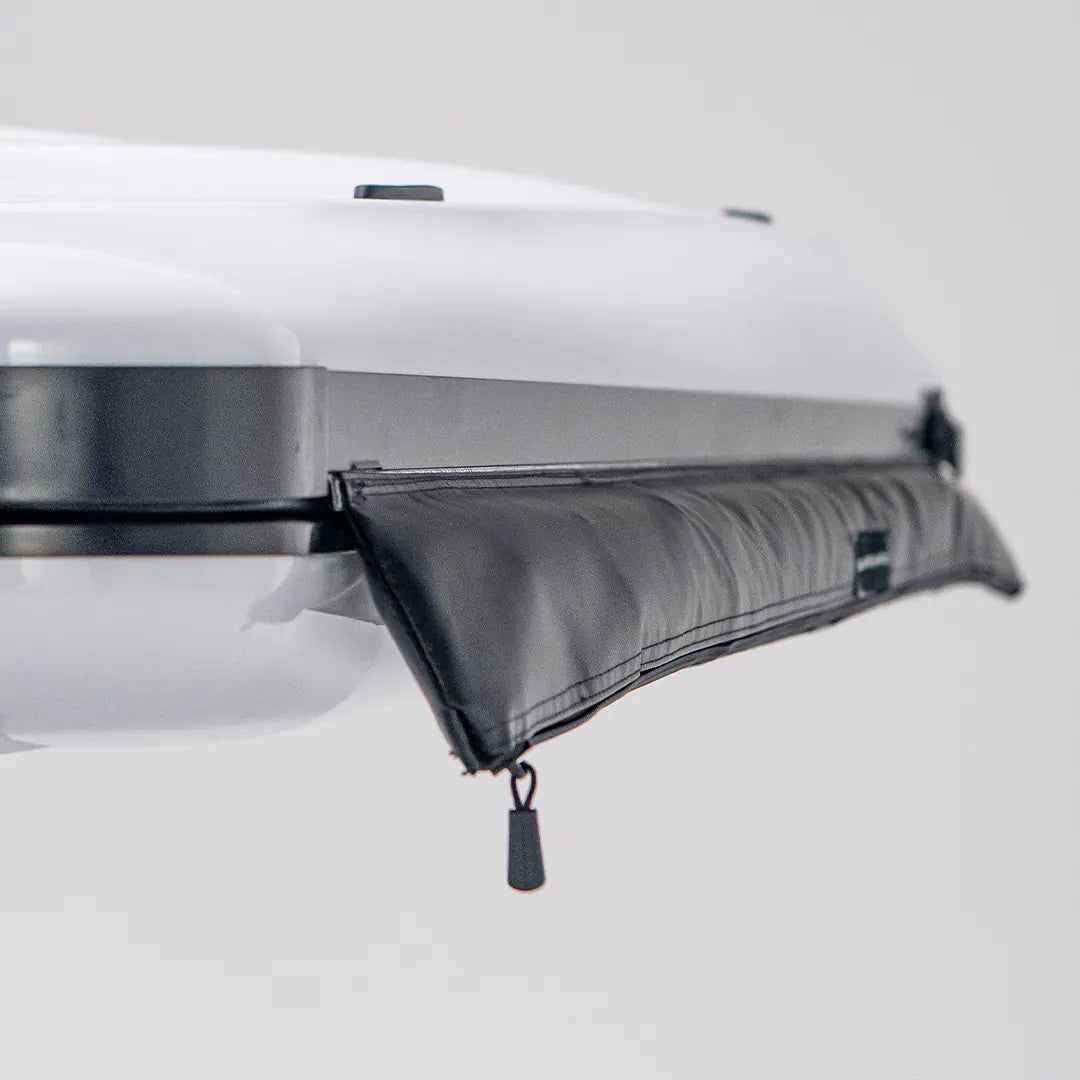 View of the awning folded