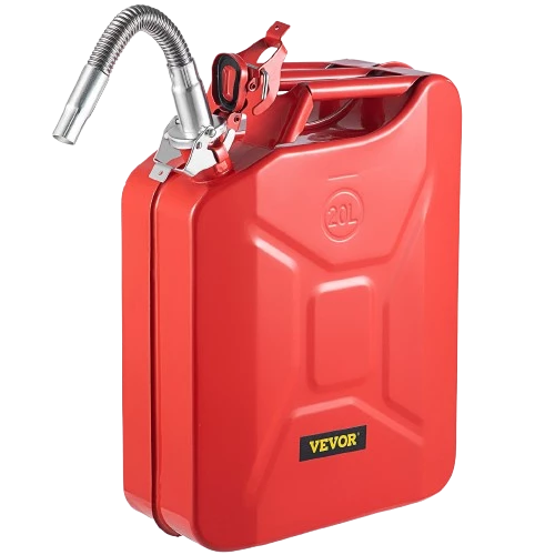 Jerrycan pour l'overland rouge  en aluminium