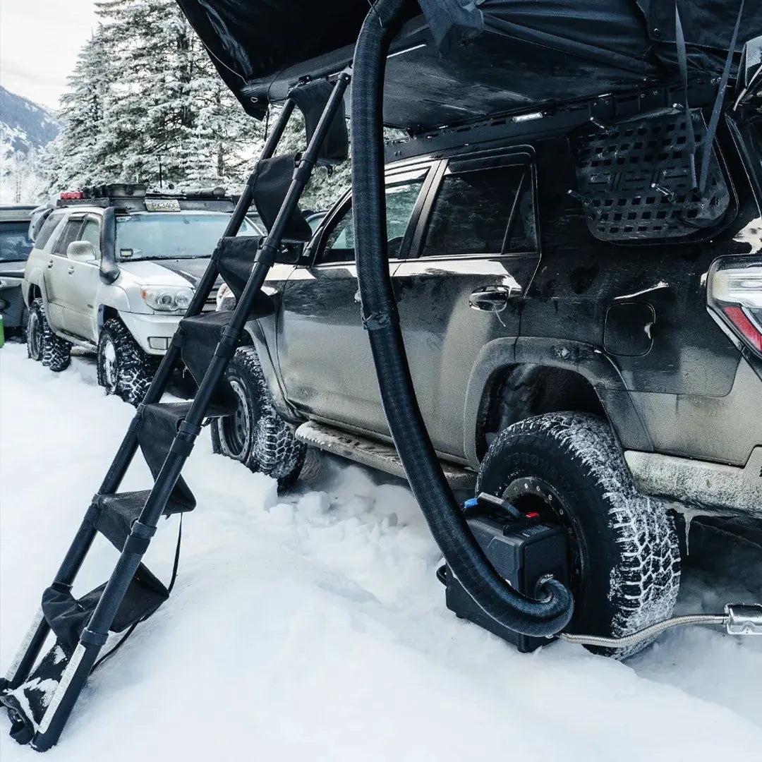 Rooftop tent ladder for dogs and kids