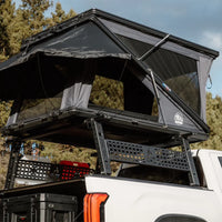 View from side with detailed view, mounted on a pick up truck bed