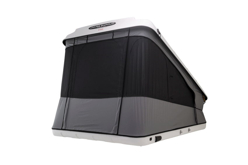 Rear view of the 4 Persons hard shell roof top tent