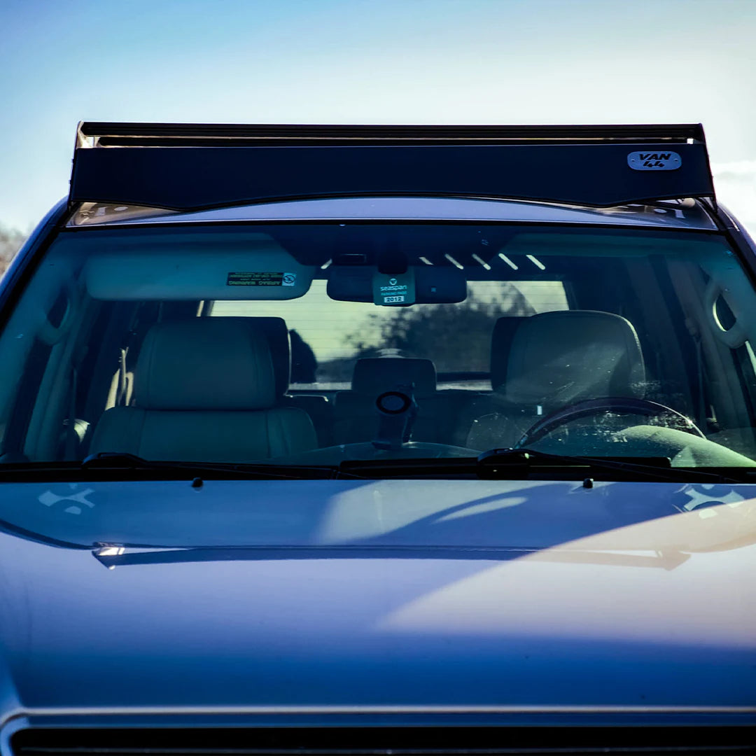 Front view of the overlanding roof rack by VAN44