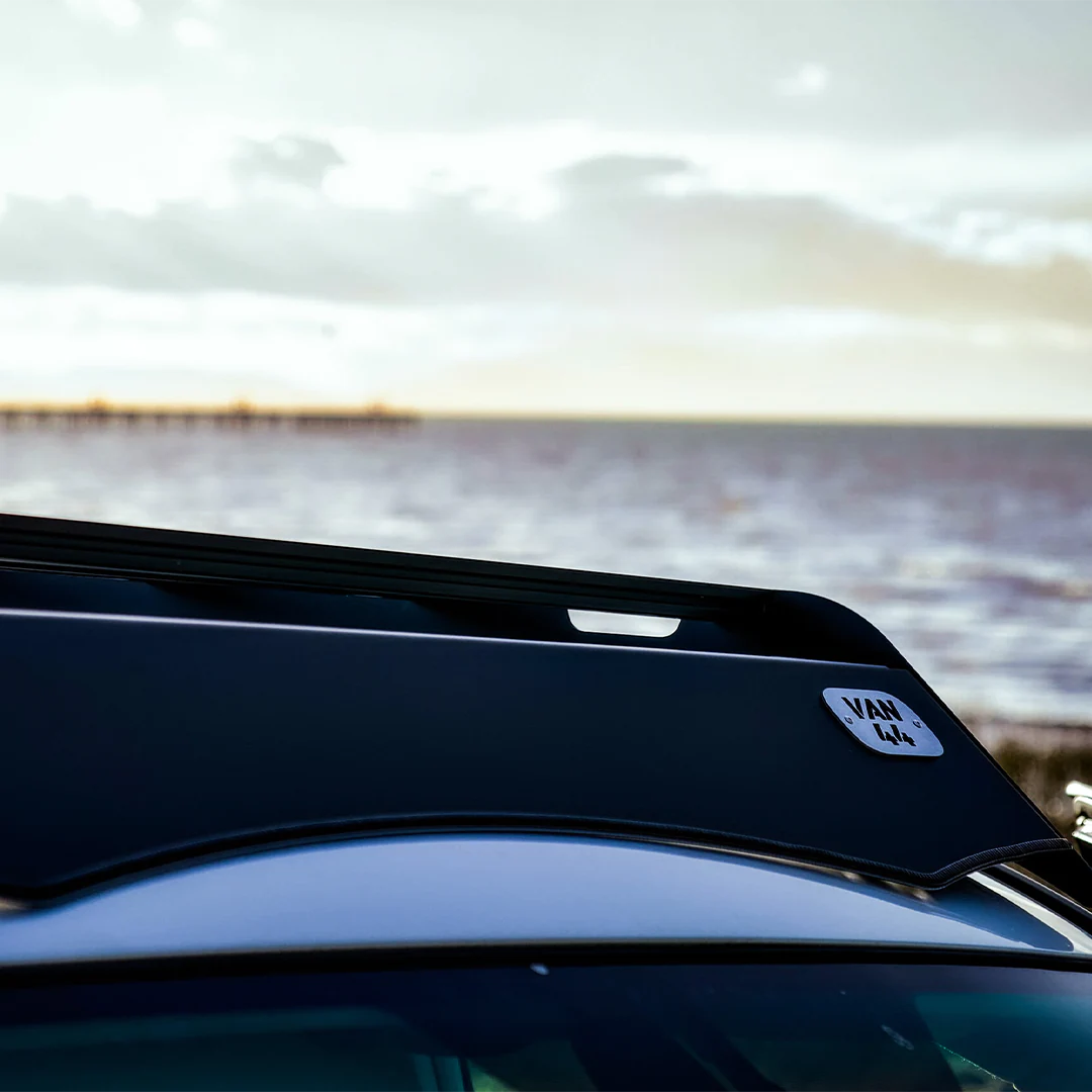 Detailed view with sunset background