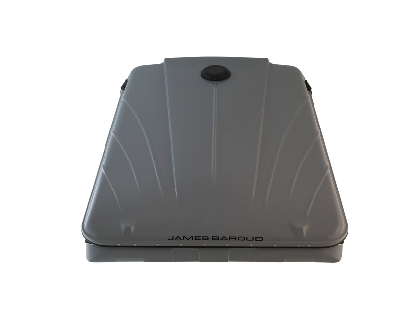 Front view of the grey roof top tent