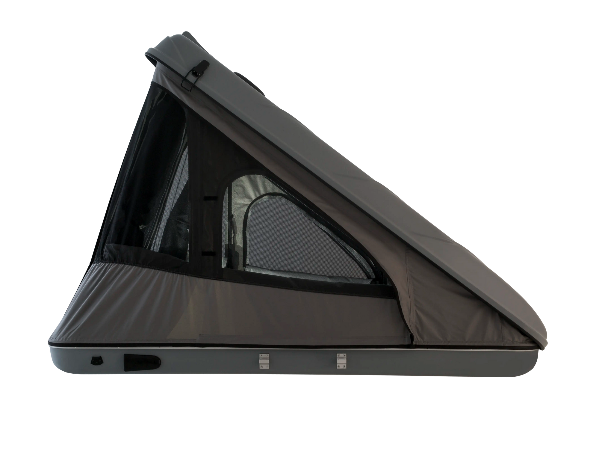 Side view of the lightweight clamshell roof top tent