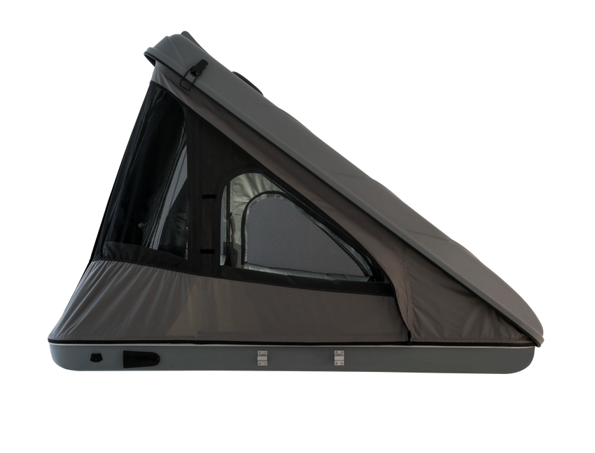 Side view of the lightweight clamshell roof top tent