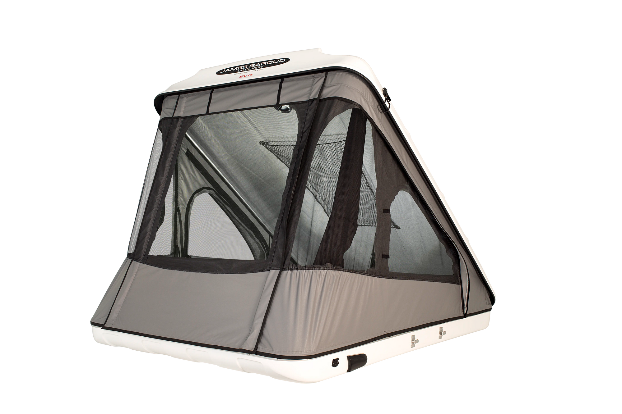 Lightweight Roof top tent rear view, james baroud