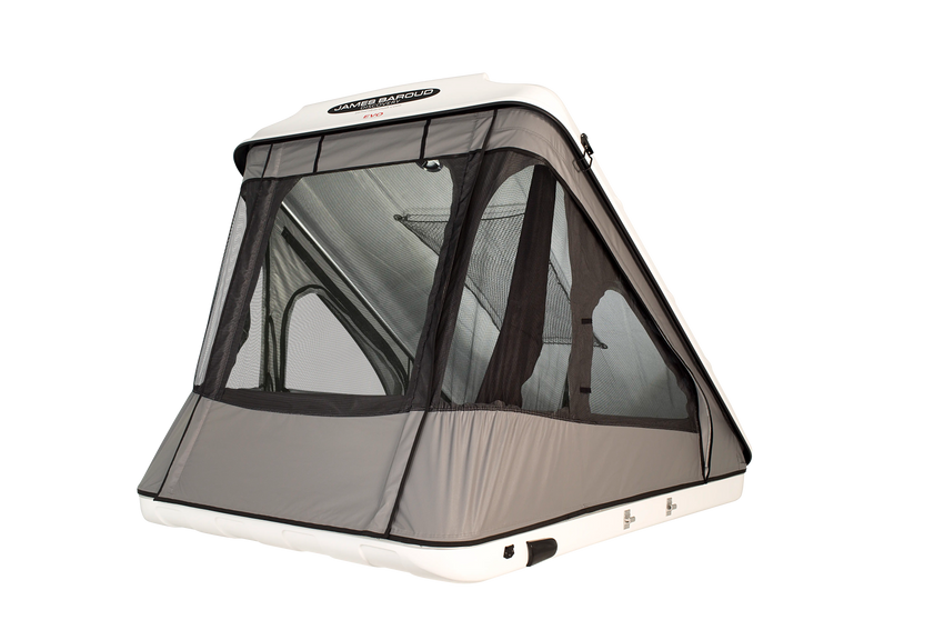 Lightweight Roof top tent rear view, james baroud