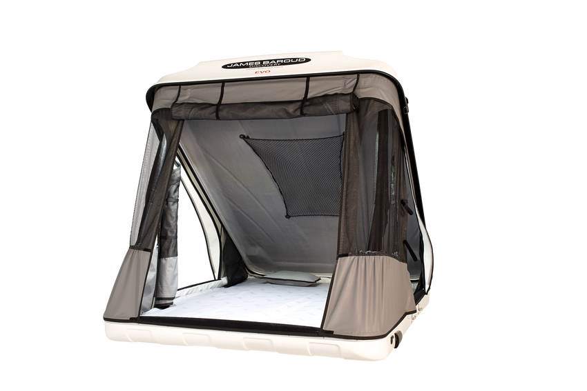 Rear View with opened door of the roof top tent