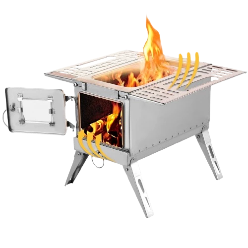 Mini poêle à bois en mode cuisine