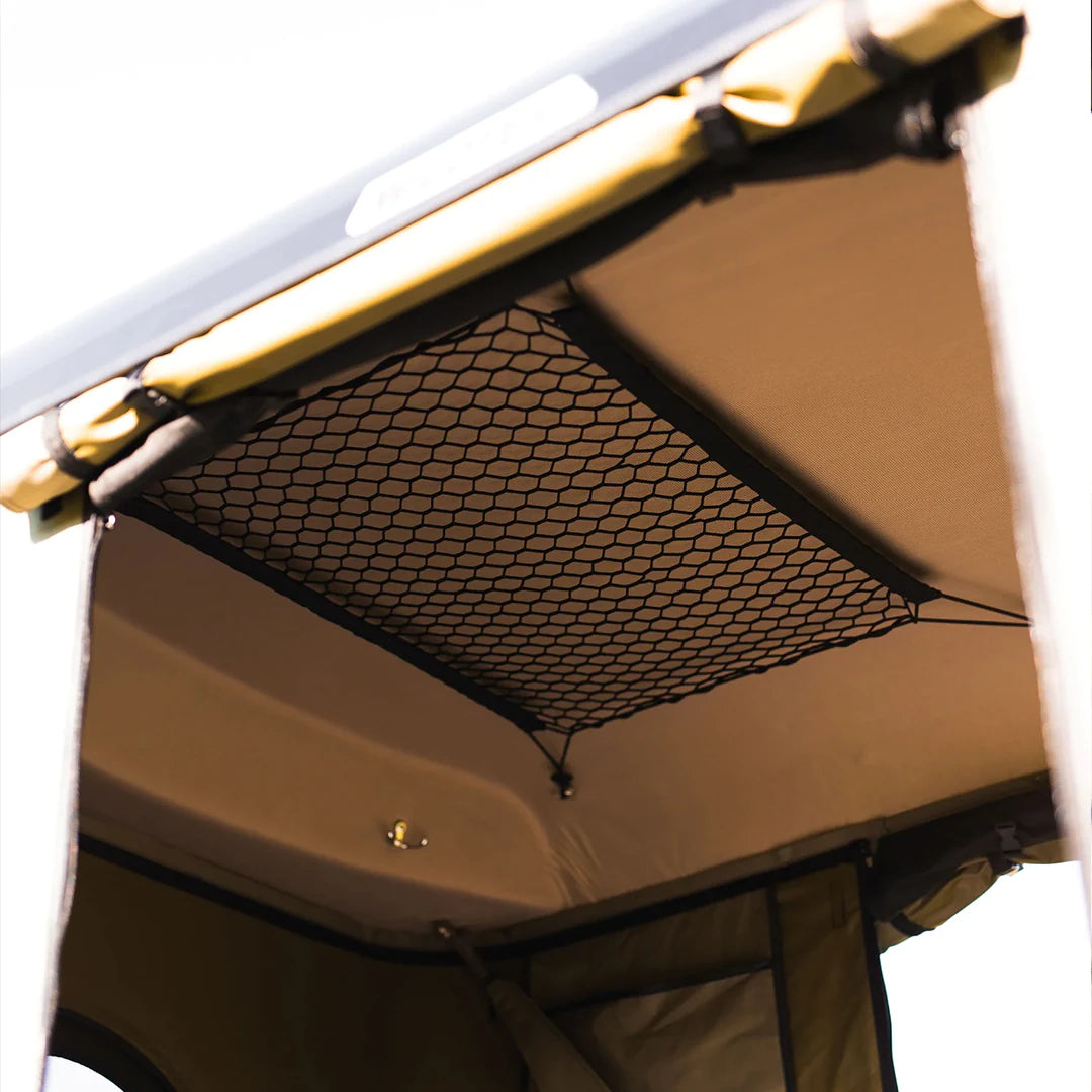 Roof view of the pop up roof top tent, roof  storage inside