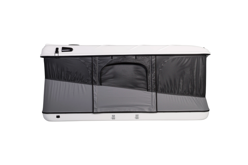 Side view of the white XL when windows and doors are closed