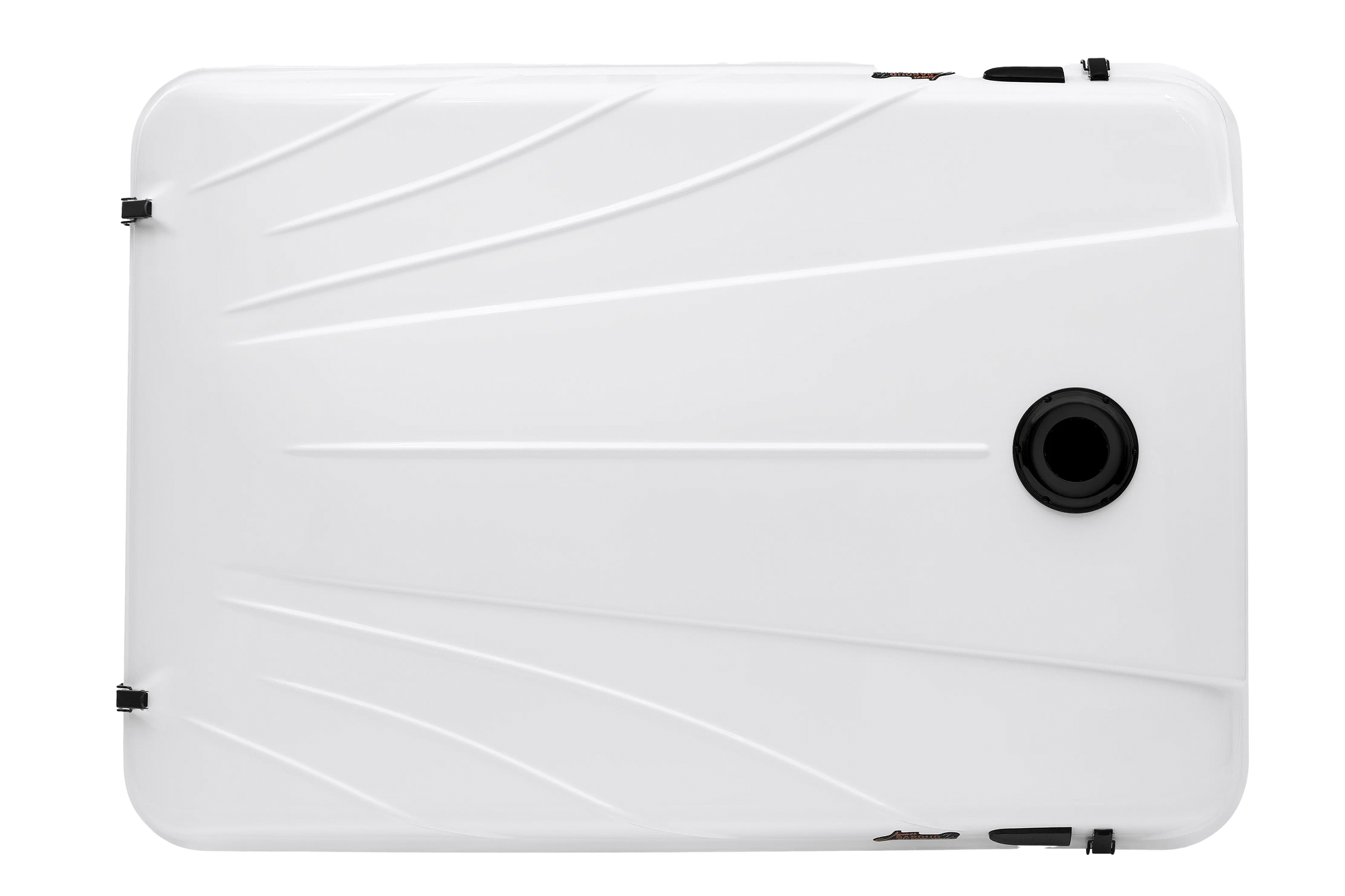 top view of the hardshell roof top tent white color