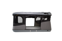 Side view of the pop up roof top tent door