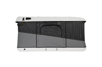 Side view of the white roof top tent
