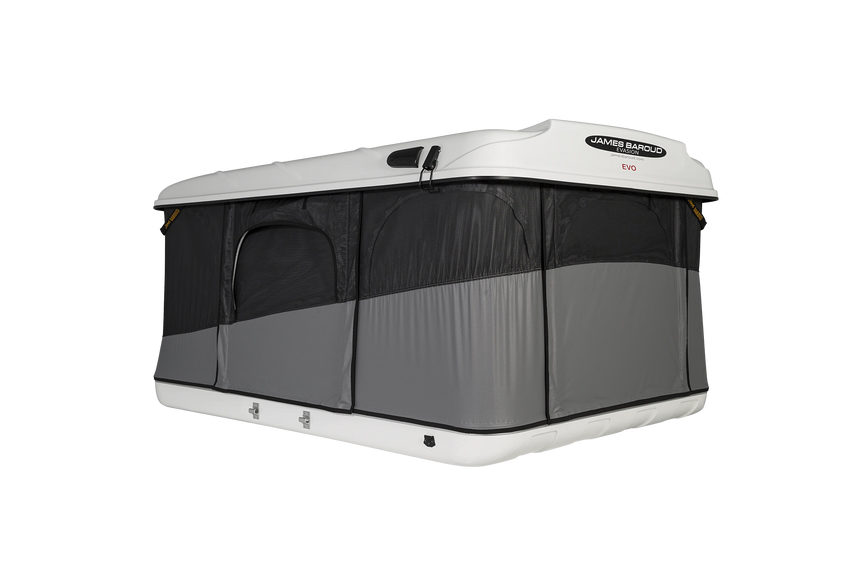 Pop-up roof top tent hard shell from james baroud