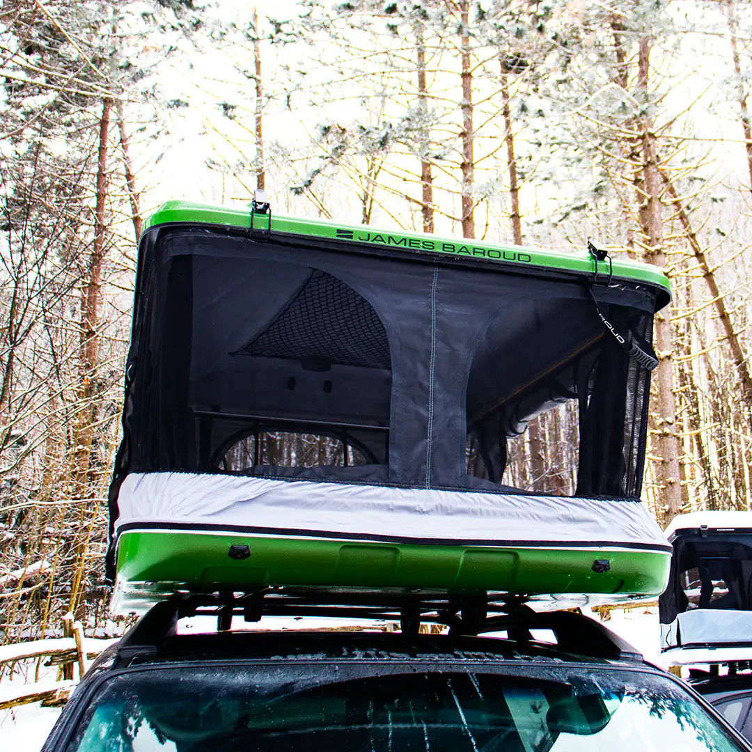 Front view of the pop up roof top tent